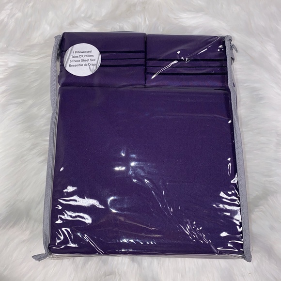 ⭐️SEE NEW LISTING⭐️Full 6pc Purple Bedsheets - Picture 2 of 5